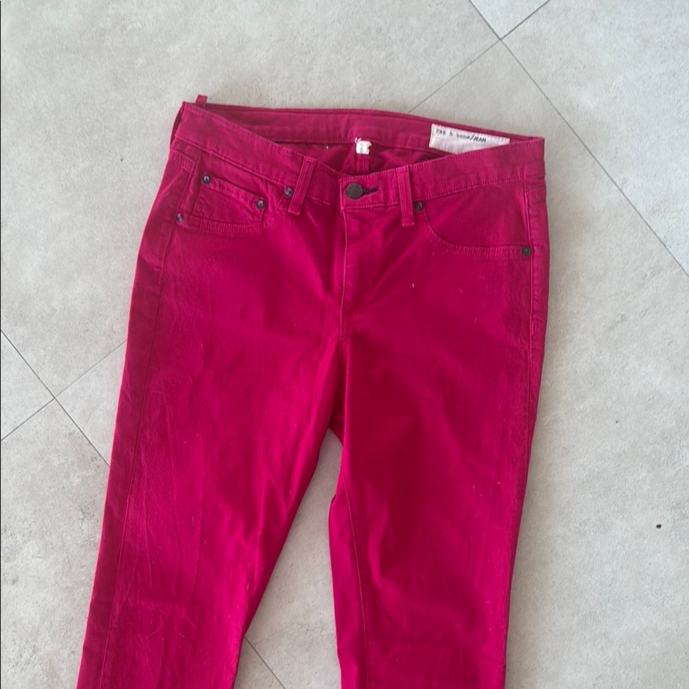 Rag & Bone Zipper Capri Magenta